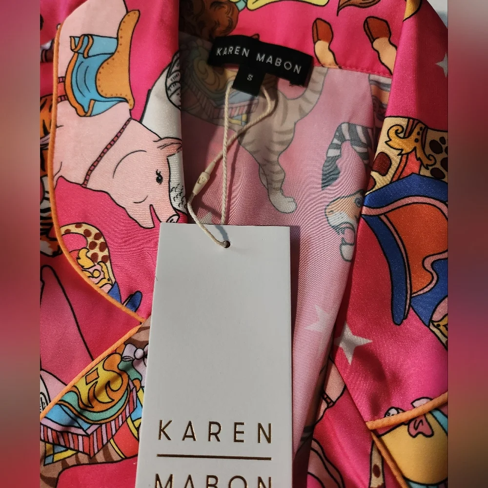 NEW Karen Mabon Long-Sleeve Carousel Pajama Set - Picture 6 of 10